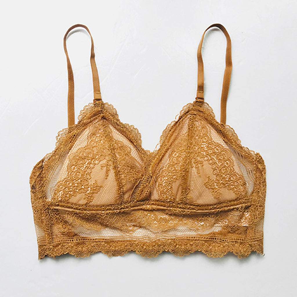 Sexy Low Back Bras Ladies U Backless Invisible Lace Wireless Bra Bralette Mesh Ultra Thin Seamless Underwear Women Lingerie