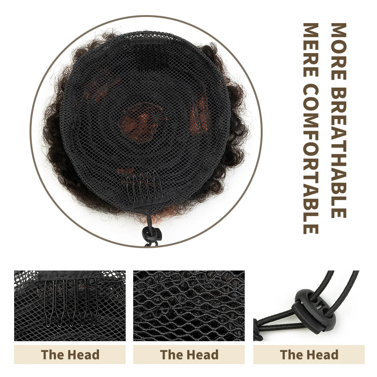 Kinky Curly Human Hair Ponytail Afro Puff Drawstring High Bun HairPiece Clip in on Updo Extensions for Black Women Ship From US