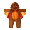 Adorable Infant Turkey Outfit with Soft Hooded  for Baby Boys and Girls - Cute Thanksgiving Costume for Toddlers