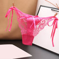 Women Sexy Lace Thong Low Waist Panties Side Tie See-Through Underpant Intimates Erotic Lingerie Ladies Underwear трусы женские