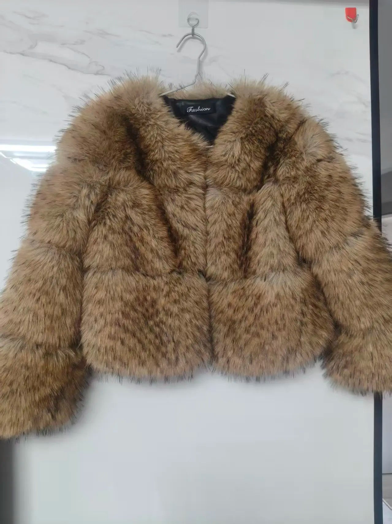 Women Fake Raccoon Fur Coat Ladies Winter Thick Warm Furry Faux Fur Fox Jackets Coats Patchwork Outerwear casaco feminina frio