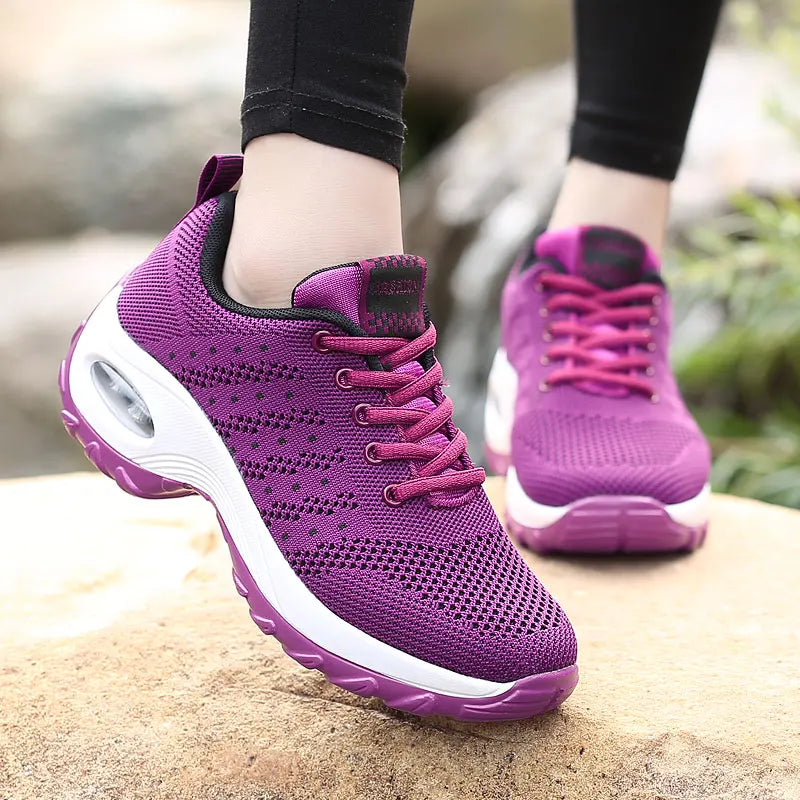2025 Women's Fashion New Product: Sports Walking Shoes Breathable and Lightweight Casual Walking Platform Shoes Calzados Mujeres