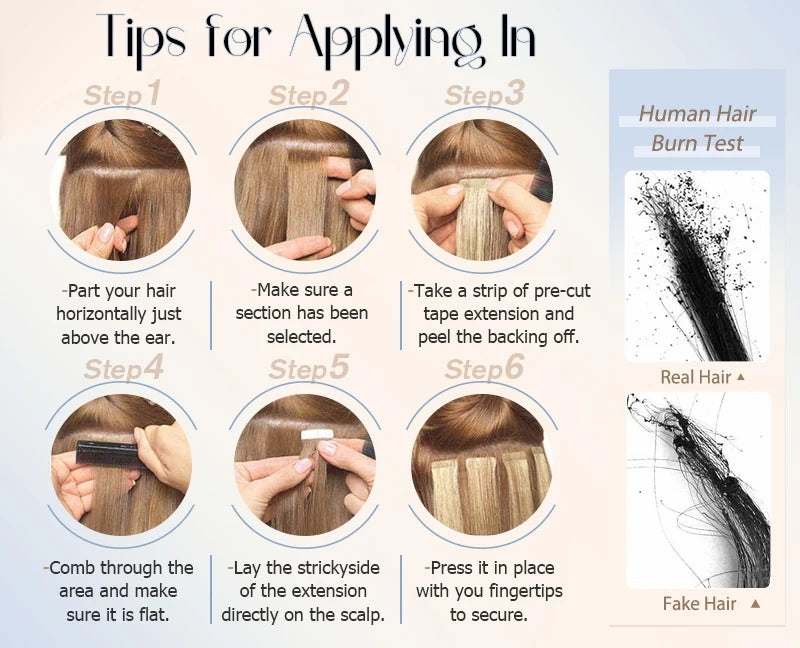 Full Shine Tape In Hair Extensions Human Hair 100% Remy Natural Human Hair Seamless Skin Weft Seamless Color Glue For Women